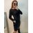 Klassisches warmes Langarmkleid für Damen (S/M EINHEITSGRÖSSE) ITALIAN FASHION IM4221214