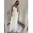 Elegantes, formelles, langes, ärmelloses Hochzeitskleid für Damen (Einheitsgröße S/M) ITALIAN FASHION IMM2219805