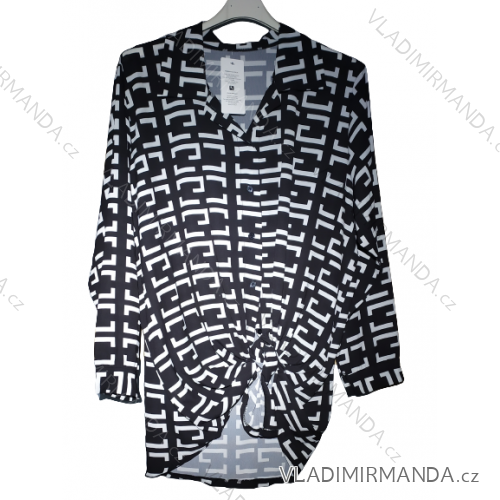 Tunika-Shirt Langarm Damen Übergröße (3XL/4XL ONE SIZE) ITALIAN FASHION IMWQ22LORNA