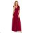 405-1 ELENA Langes Kleid mit Ausschnitt und Bändern an den Schultern - Farbe Burgund