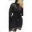 Elegantes Langarmkleid aus Spitze für Damen (S/M/L Einheitsgröße) ITALIAN FASHION IMPOC236361