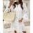 Elegantes Langarmkleid aus Spitze für Damen (S/M/L Einheitsgröße) ITALIENISCHE MODE IMPOC236345