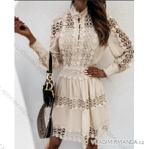 Elegantes Damen-Spitzenkleid mit langen Ärmeln (Einheitsgröße S/M) ITALIAN FASHION IMPOC236339