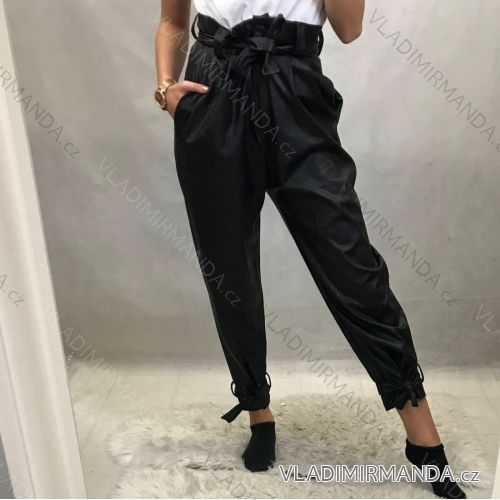 Kleid mit 3/4 Ärmeltasche für Damen (uni sl) ITALIAN FashionIMWD20700 L Schwarz