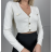 Kurzer Langarmpullover für Damen (S/M EINHEITSGRÖSSE) ITALIAN FASHION IMPBB23Z1128