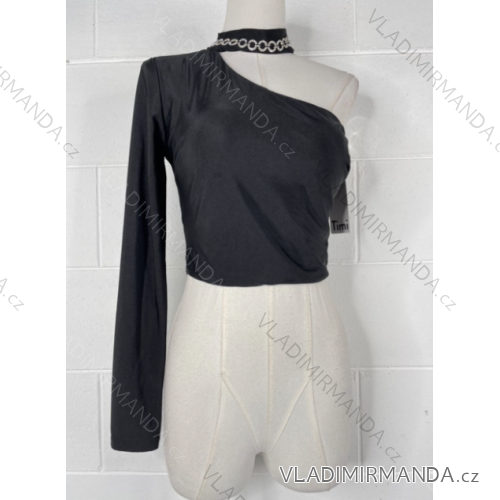 Langärmliges Crop-Top für Damen (Einheitsgröße S/M) ITALIAN FASHION IMPBB23A11475