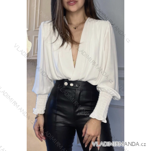 Eleganter Langarm-Body/Bluse für Damen (Einheitsgröße S/M) ITALIAN FASHION IMPBB23C26526