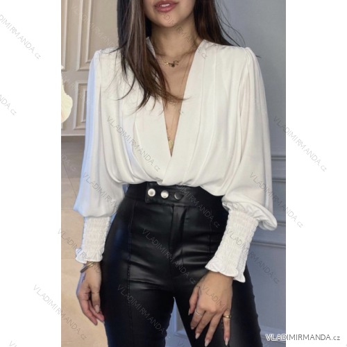 Eleganter Langarm-Body/Bluse für Damen (Einheitsgröße S/M) ITALIAN FASHION IMPBB23C26526