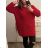 Strickkleid a-Pullover Extended Long Sleeve Damen Plus Size (XL / 3XL ONE SIZE) ITALIAN FASHION IM422ROSA
