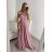 Elegantes kurzes Damenkleid (sml) ITALIENISCHES MODA IM919014 altrosa S/M