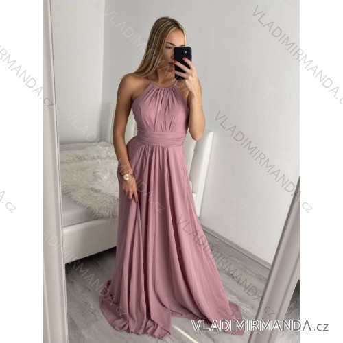 Elegantes kurzes Damenkleid (sml) ITALIENISCHES MODA IM919014 altrosa S/M