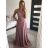 Elegantes kurzes Damenkleid (sml) ITALIENISCHES MODA IM919014 altrosa S/M