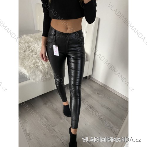Elegante lange Hose (uni sl) ITALIENISCHE Mode IMC18035 schwarz