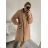 Mikina prodloužená s kapucí na zip dlouhý rukáv dámská (L/XL ONE SIZE) ITALSKÁ MÓDA IMD22742
