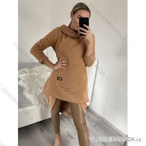 Warmer, verlängerter Kapuzenpullover/Kleid für Damen (Einheitsgröße S/M/L) ITALIAN FASHION IMD22739/DU