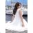 Damen Plus Size (42-46) langes elegantes ärmelloses Partykleid POLISH FASHION PMLBC23265-10 weiß 46