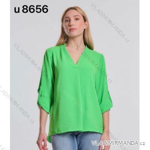 Elegante Kurzarm-Bluse/Tunika-Hemd für Damen (S/M ONE SIZE) ITALIAN FASHION IMM22976