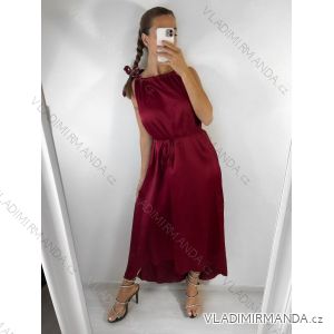 Trägerloses langes Kleid aus Satin für Damen (Einheitsgröße S/M) ITALIAN FASHION IM922898/DU