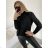 Stehkragen Langarm Damen Plus Size (L/XL/2XL ONE SIZE) ITALIAN FASHION IMM22N8819