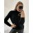 Stehkragen Langarm Damen Plus Size (L/XL/2XL ONE SIZE) ITALIAN FASHION IMM22N8819