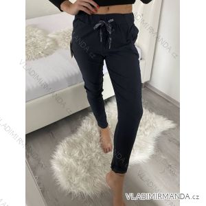 Kalhoty strečové dlouhé dámské (L/XL ONE SIZE) ITALSKÁ MÓDA IMD211031