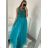 Ärmelloses Abendkleid mit langer Spitze (uni s-m) ITALIAN FASHION IM919902