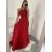 Langes, elegantes, formelles, ärmelloses Damenkleid (Einheitsgröße S/M) ITALIAN FASHION IMPSH24L18806, Königsblau, S/M