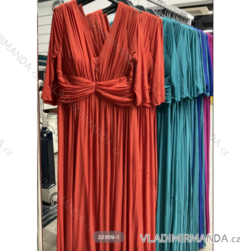 Langes, kurzärmliges Damenkleid (Einheitsgröße S/M) ITALIAN FASHION FMPRP2322309-1