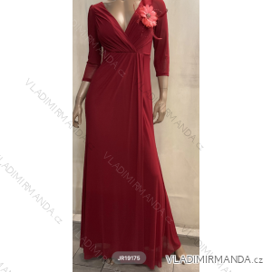 Langes, elegantes Damenkleid mit 3/4-Ärmeln (Einheitsgröße S/M) ITALIAN FASHION FMPRP23JR19175