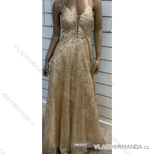 Langes, elegantes Partykleid für Damen mit Trägern (S/M EINHEITSGRÖSSE) ITALIAN FASHION FMPRP23HM2317