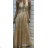 Langes, elegantes Partykleid für Damen mit Trägern (S/M EINHEITSGRÖSSE) ITALIAN FASHION FMPRP23HM2317