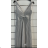 Langes, elegantes, plissiertes Trägerkleid für Damen (Einheitsgröße S/M) ITALIAN FASHION FMPRP232311