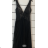 Langes, elegantes, plissiertes Trägerkleid für Damen (Einheitsgröße S/M) ITALIAN FASHION FMPRP232311