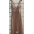 Langes, elegantes, plissiertes Trägerkleid für Damen (Einheitsgröße S/M) ITALIAN FASHION FMPRP232311