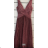 Langes, elegantes, plissiertes Trägerkleid für Damen (Einheitsgröße S/M) ITALIAN FASHION FMPRP232311