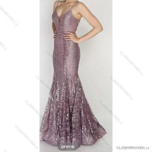 Langes, elegantes, trägerloses Damenkleid (Einheitsgröße S/M) ITALIAN FASHION FMPRP23DF9116