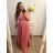 Šaty letní na ramínka dámské (S/M ONE SIZE) ITALSKÁ MÓDA IMPBB22B21841 rot M-XL