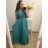 Langes formelles Damenkleid in Übergröße, elegant, ärmellos, für den Sommer (XL/2XL Einheitsgröße) ITALIAN FASHION IMPSH22CLARA