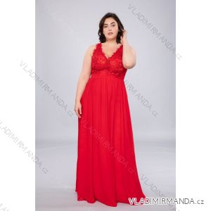 Langes, elegantes Partykleid für Damen in Übergröße (4248) mit breiten Trägern FRENCH FASHION FMPEL23TELMAQS