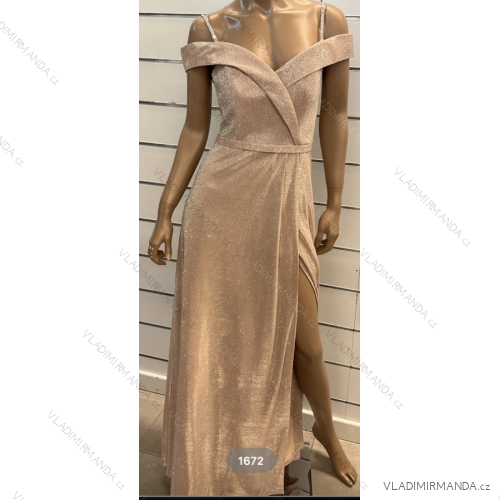 Langes, elegantes Carmen-Kleid für Damen (Einheitsgröße S/M) ITALIAN FASHION FMPRP231672