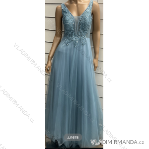 Langes, elegantes Partykleid für Damen mit Trägern (S/M EINHEITSGRÖSSE) ITALIAN FASHION FMPRP23JJ1678