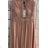 Langes, lässiges Kurzarmkleid für Damen (Einheitsgröße S/M) ITALIAN FASHION FMPRP23JJ1733