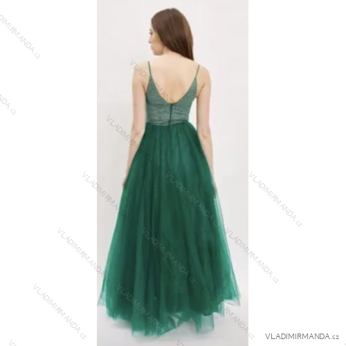 Langes, elegantes Partykleid für Damen mit Trägern (S/M EINHEITSGRÖSSE) ITALIAN FASHION FMPRP239286