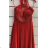 Langes, elegantes, ärmelloses Partykleid für Damen (Einheitsgröße S/M) ITALIAN FASHION FMPRP23DF8558