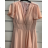 Langes formelles Kurzarmkleid für Damen (Einheitsgröße S/M) ITALIAN FASHION FMPRP23R1413