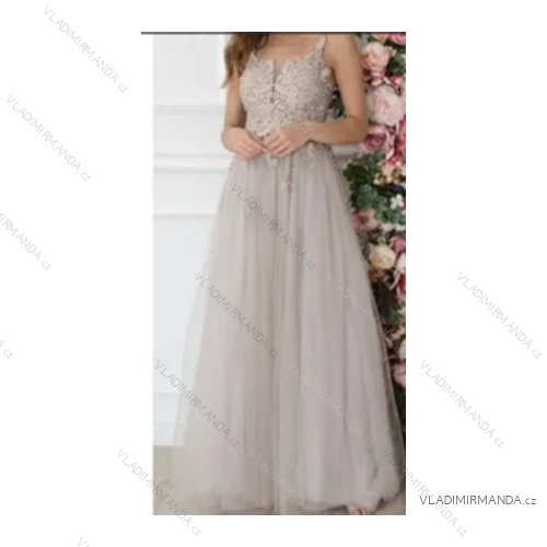 Langes, elegantes Partykleid für Damen mit Trägern (S/M EINHEITSGRÖSSE) ITALIAN FASHION FMPRP23DF8976