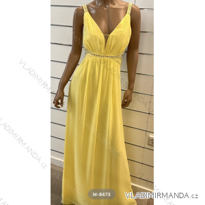 Langes, elegantes Partykleid für Damen mit Trägern (S/M EINHEITSGRÖSSE) ITALIAN FASHION FMPRP23M-8473