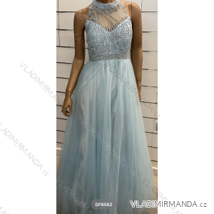 Langes, elegantes, ärmelloses Partykleid für Damen (Einheitsgröße S/M) ITALIAN FASHION FMPRP23DF8562
