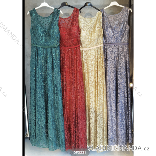 Langes, elegantes, ärmelloses Partykleid für Damen (Einheitsgröße S/M) ITALIAN FASHION FMPRP23DF3231