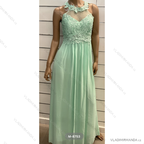 Langes, elegantes, ärmelloses Partykleid für Damen (Einheitsgröße S/M) ITALIAN FASHION FMPRP23M-8753